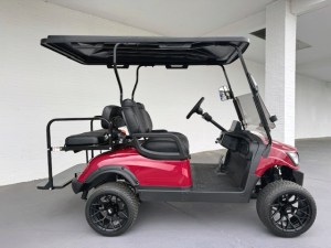 Burgundy Contender Flex 2+2 Lithium Golf Cart for sale 02